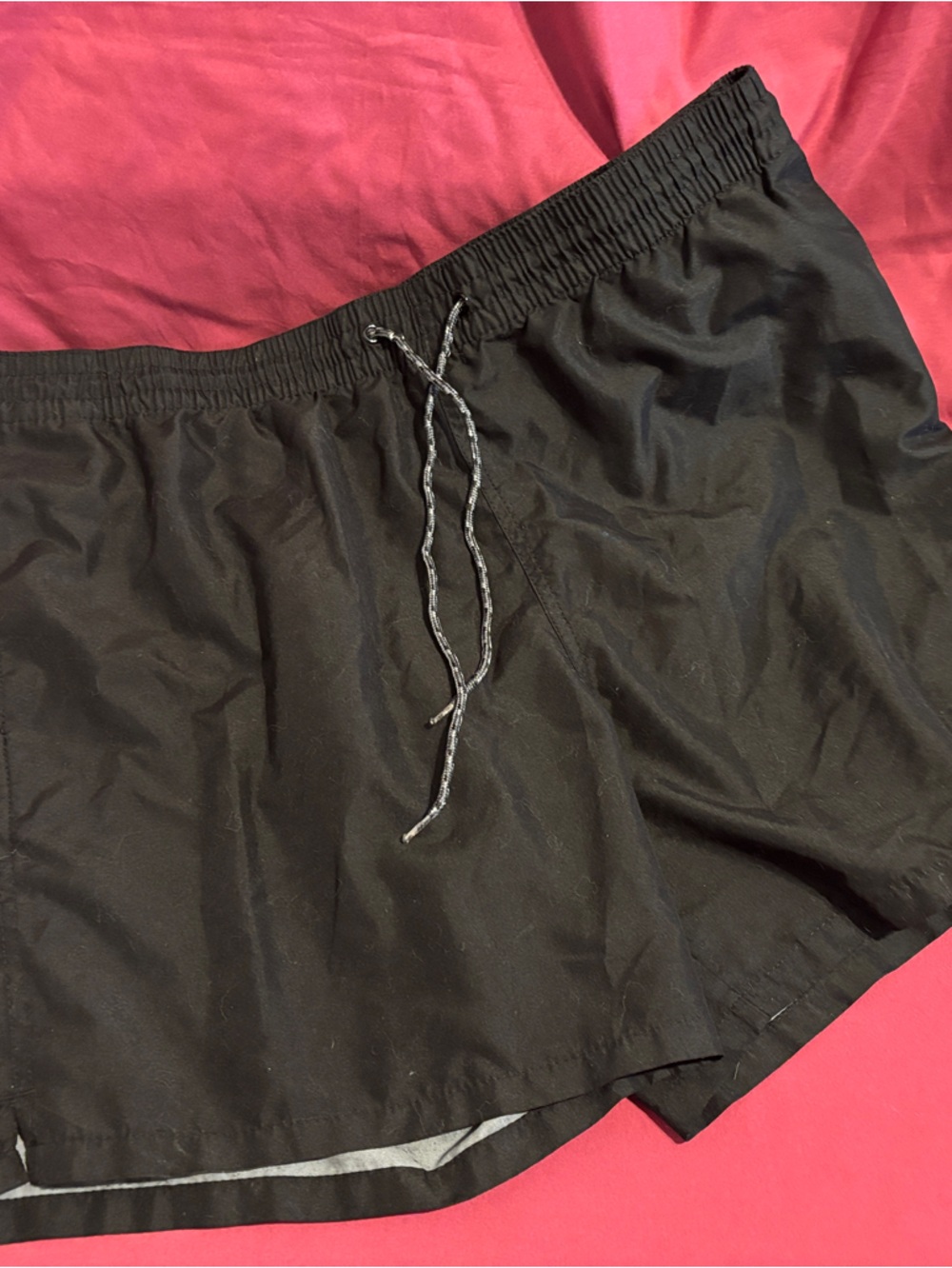 Goodfellow & Co Black Swim Trunks with Reflective Drawstring